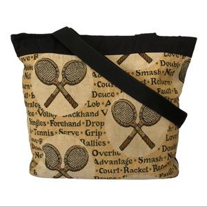 Vintage 1990s Cotton Canvas Tennis Tote